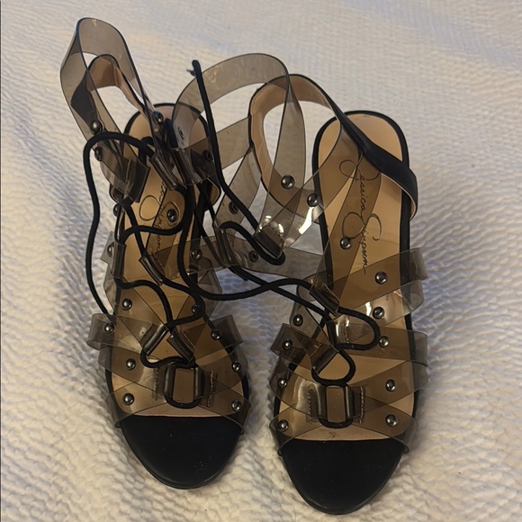 Transparent Strappy Sandals - Picture 1 of 5
